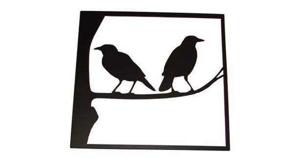 Crows cut in steel