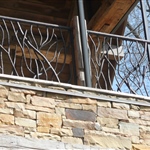 Twig balcony railing