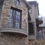 Balcony curved railing