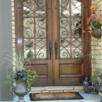 Iron over glass doors