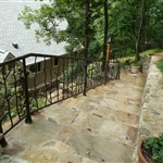 Exterior twig railing