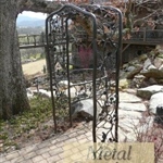 Custom metal garden arbor