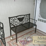 Custom built metal bench