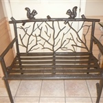 Metal woodlands bench